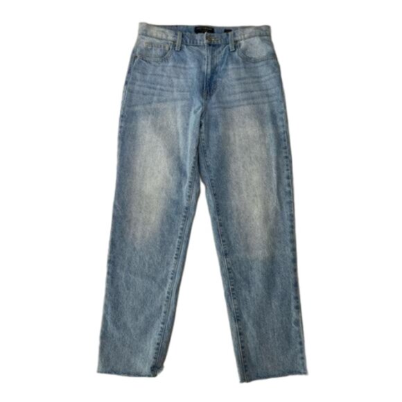 Lucky Brand High Rise Mom Jean Drew Frayed Hem Ankle Size 8/29 #1521 - Picture 1 of 12